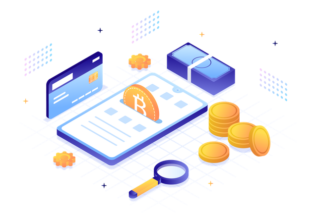 Cryptocurrency Wallet Application  Illustration