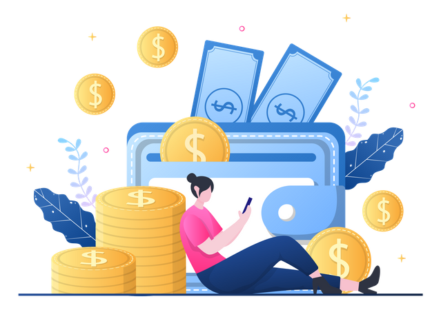 Cryptocurrency Wallet Application  Illustration