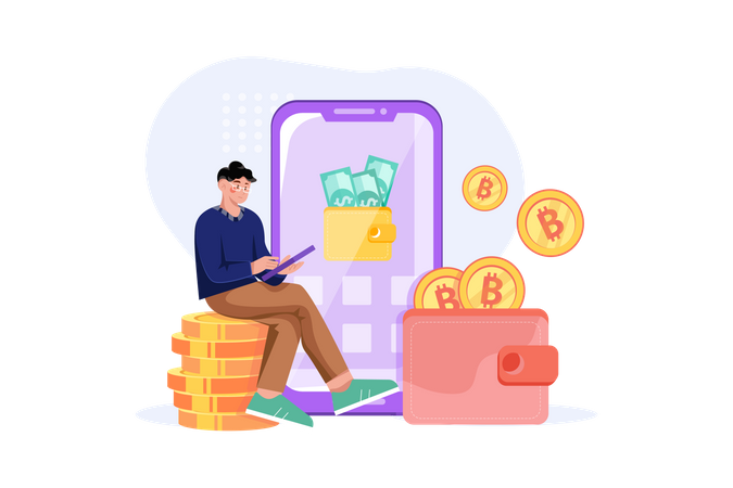 Cryptocurrency Wallet  Illustration