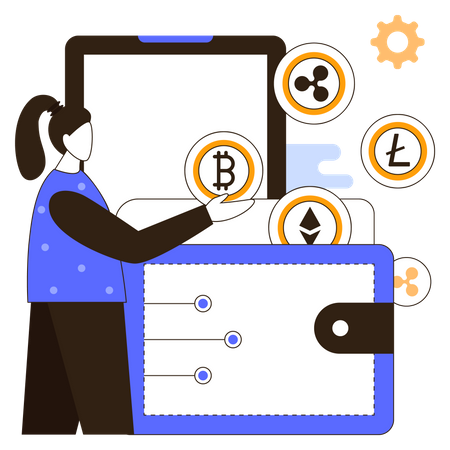 Cryptocurrency wallet  Illustration