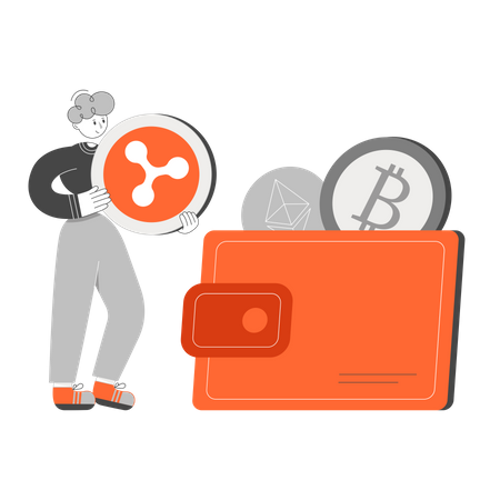 Cryptocurrency wallet  Illustration