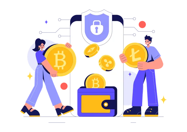 Cryptocurrency Wallet  Illustration