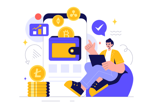 Cryptocurrency Wallet  Illustration