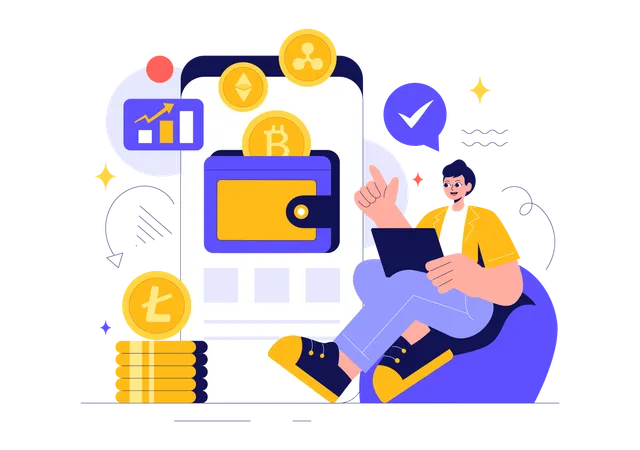 Cryptocurrency Wallet  Illustration