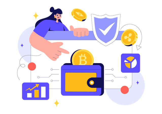 Cryptocurrency Wallet  Illustration