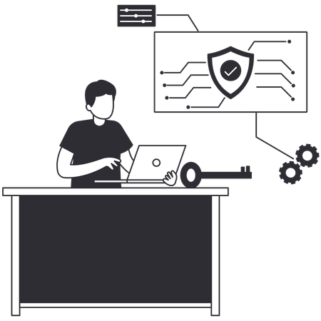 Cryptographer  Illustration