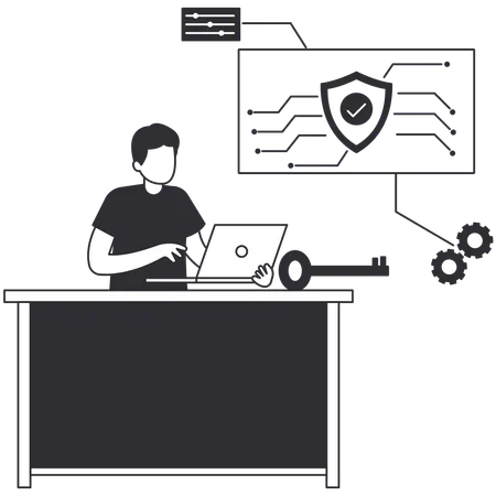 Cryptographer  Illustration