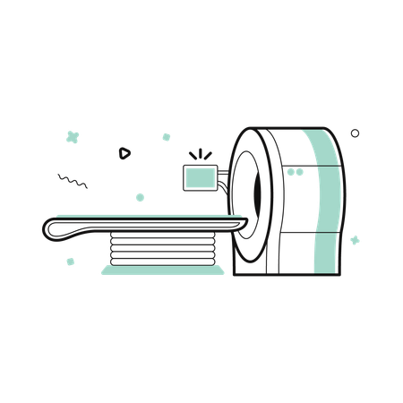 CT-Scan-Gerät  Illustration