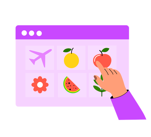 Cuadrícula de interfaz web  Ilustración