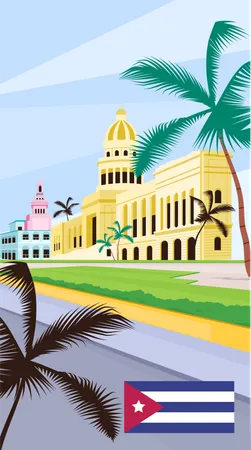 Cuba national capitol  Illustration