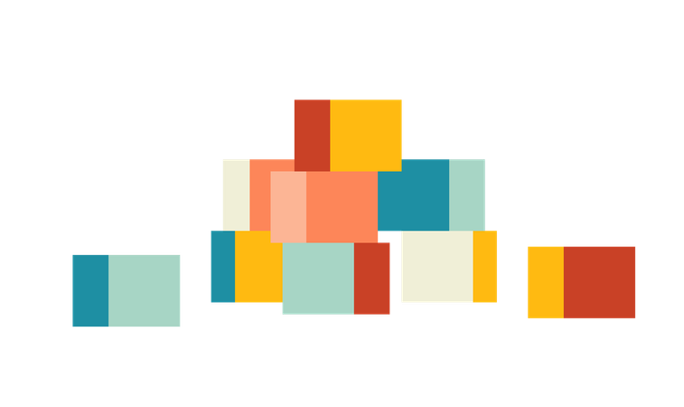 Cubes in kindergarten  Illustration