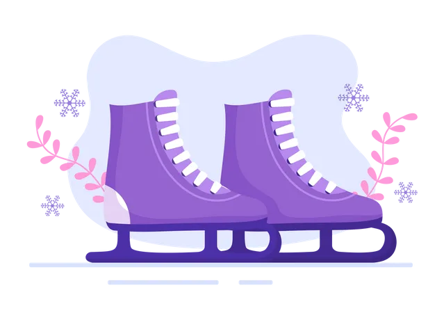Cuchillas de patinaje sobre hielo  Ilustración