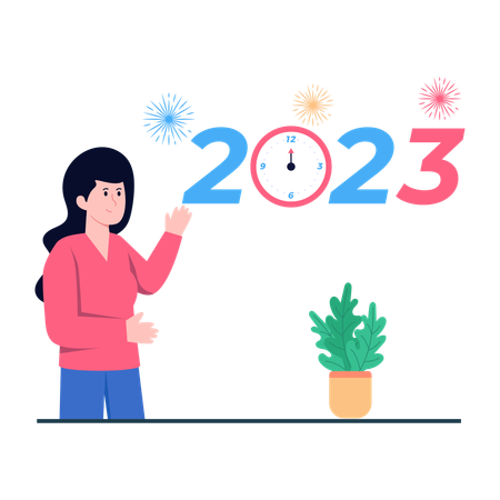 Cuenta regresiva de año nuevo  Ilustración