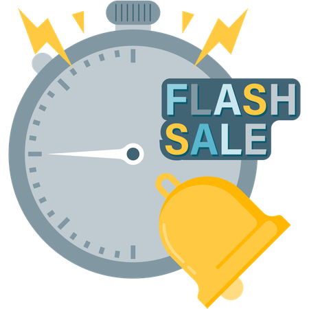Cuenta regresiva para la venta flash  Ilustración