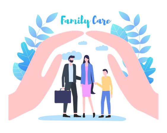 Cuidado familiar  Ilustración