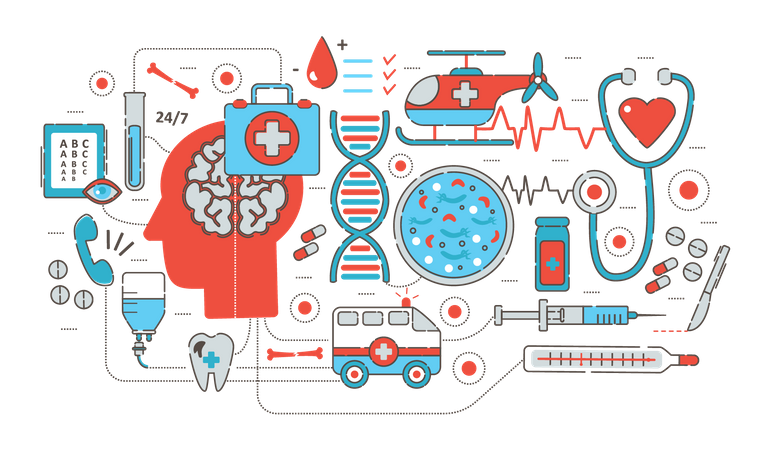 Assistência médica  Ilustração