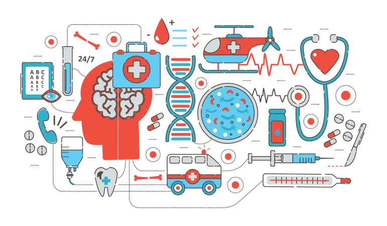 Assistência médica  Ilustração