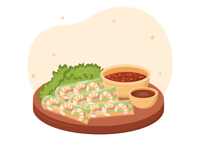 Cuisine vietnamienne  Illustration