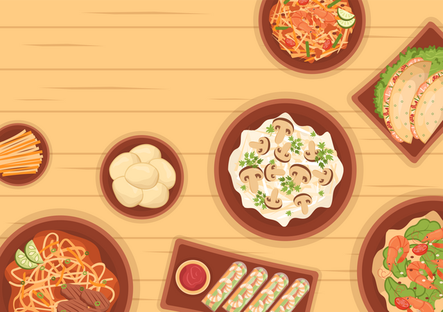 Cuisine vietnamienne  Illustration