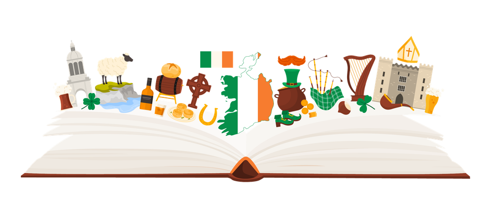 Cultura y lugares de interés de Irlanda  Ilustración