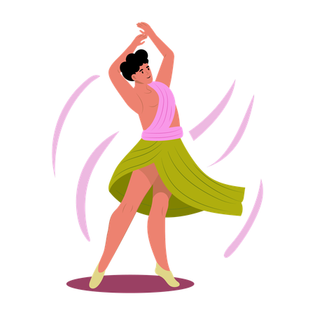 Cultural dancer  Illustration