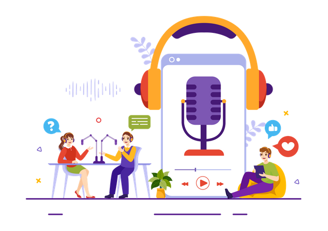 Culture mondiale des podcasts  Illustration