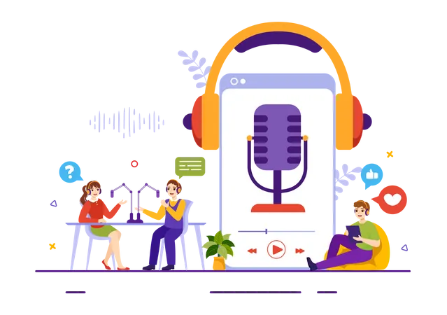 Culture mondiale des podcasts  Illustration