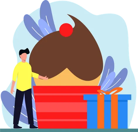 Sorpresa de cumpleaños  Ilustración