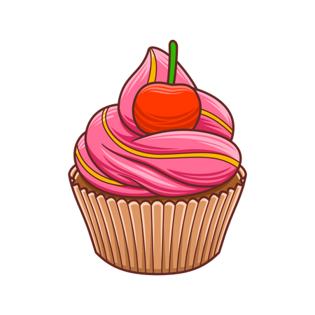 Cup Cakes Illustration