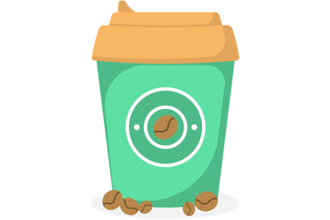 Cup coffee  Illustration