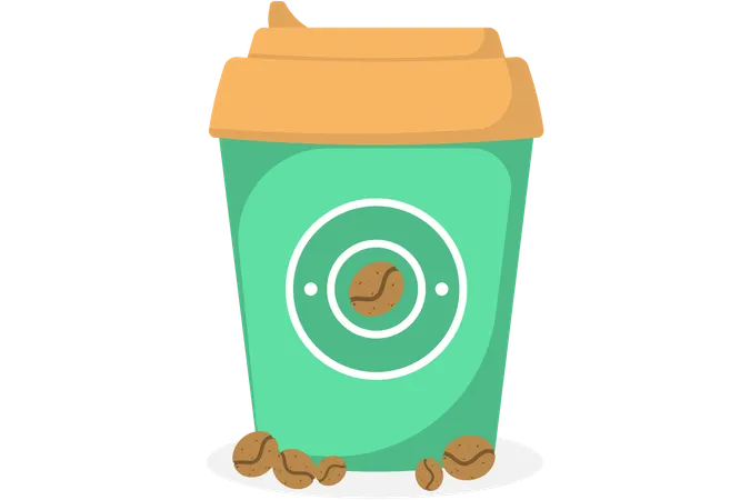 Cup coffee  Illustration