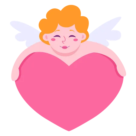 Cute Little Cupid For Valentine Day Baby Cupid With Bow And Arrow Little Angel Isolated Vector Illustration In Cartoon Style Illustration