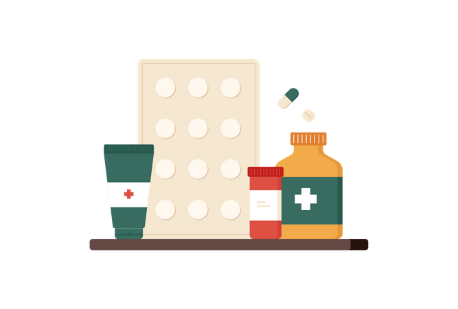 Cureness drug  Illustration