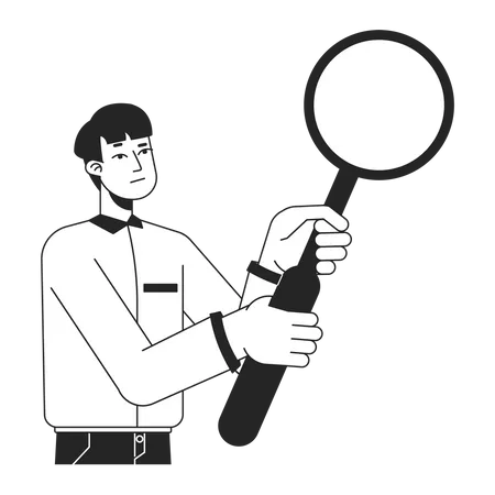 Curious man searching  Illustration