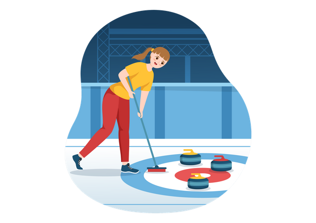 Curling player  Illustration