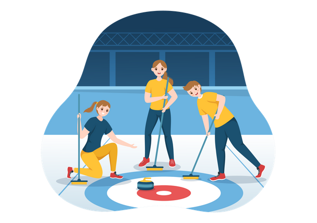 Curling team  Illustration