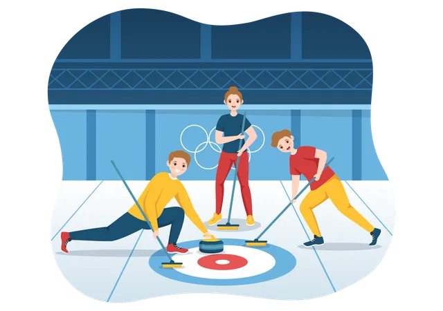 Curling team  Illustration