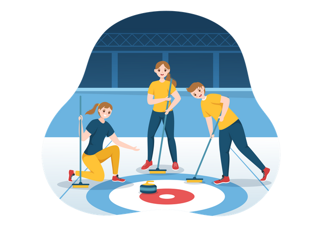 Curling team  Illustration