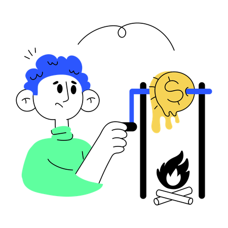 Currency devaluation  Illustration