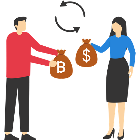 Currency exchange Illustration