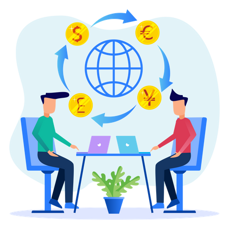 Currency Exchange App Illustration