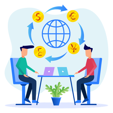 Currency Exchange App  Illustration