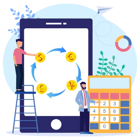 Currency Exchange App  Illustration