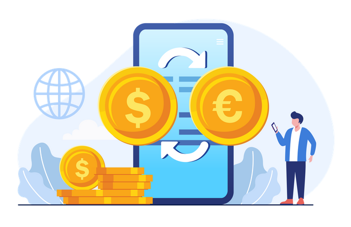 Currency Exchange App  Illustration