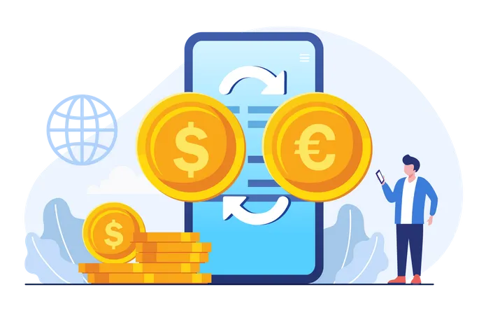 Currency Exchange App  Illustration