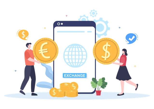 Currency Exchange app  Illustration