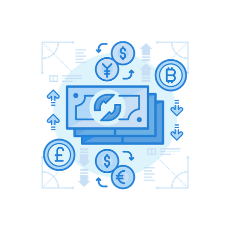 Currency Exchange  Illustration