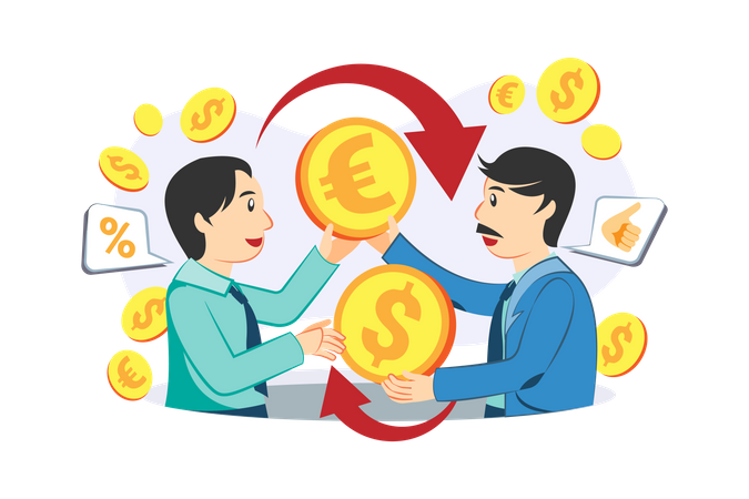 Currency exchange  Illustration