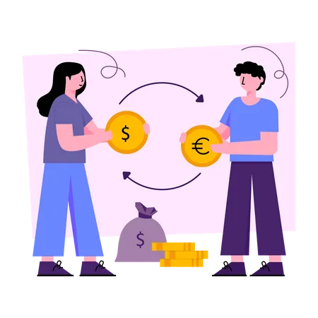 Currency Exchange  Illustration