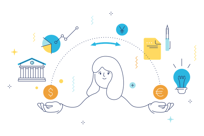 Currency exchange  Illustration